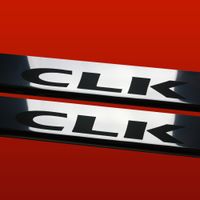 Listwa progowa MERCEDES CLK W208 Stal nierdzewna 304 połysk z czarnymi lite