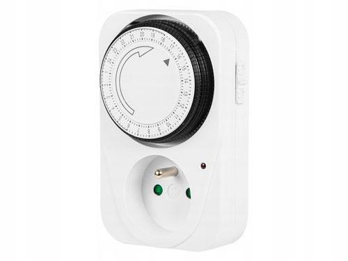 PROGRAMATOR CZASOWY ANALOGOWY TIMER WŁĄCZNIK DO GNIAZDKA 24H 3500W na Arena.pl