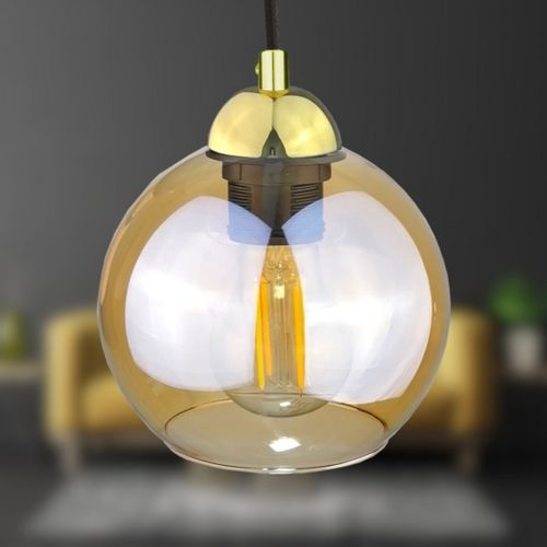 Lampa wisząca 2xE27 AMBRE GOLD na Arena.pl