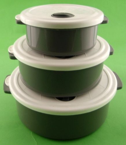 3X POJEMNIK DO MIKROFALI MIKROFALÓWKI ZESTAW ŻYWNOŚĆ 0,75/1,5/2,75L na Arena.pl