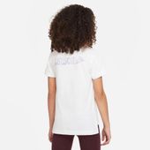 NIke Koszulka Dziecięca Sportswear Tee BF Shine biała bawełniana r. S