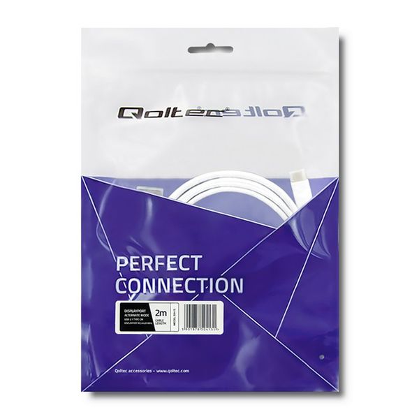 Qoltec Kabel USB 3.1 typ C męski/ HDMI A męski | 4K | Alternate mode | 2m zdjęcie 7