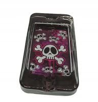 Popielniczka Szklana Prostokątna Ozdobna