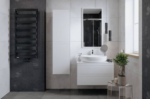 Meteor grzejnik łazienkowy 111x50 cm, czarny soft na Arena.pl