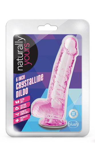 Naturally Yours  6" Crystalline Dildo  Rose na Arena.pl