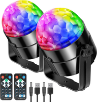 Lampy Dyskotekowe Kule LED Disco Lights 2 Szt Pilot USB Imprezowe RGB