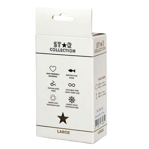 Star Collection - Pink Silicone Anal Plug L - Clear Stone na Arena.pl