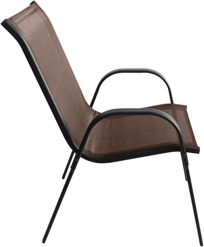 Stół kwadrat ISLAND 70cm + 4x Krzesło SOFIA brąz na Arena.pl