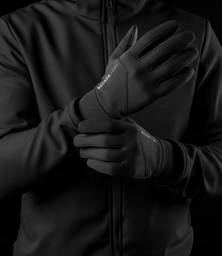 WEISNER GO | RĘKAWICZKI CZARNE MĘSKIE ZIMOWE SAMOCHODOWE ROWEROWE na Arena.pl