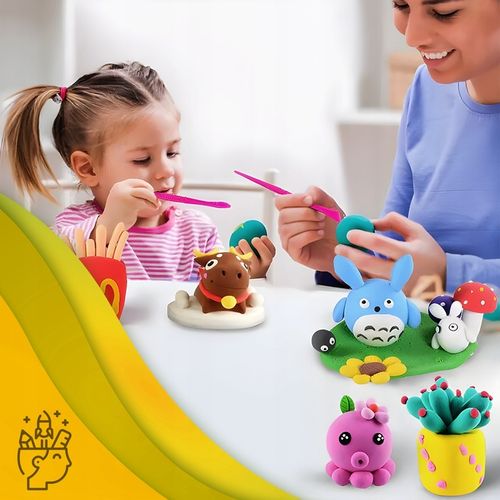 96 szt PLASTELINA MAGICZNA SENSO GLINA POLIMEROWA piankowa masa DLA DZIECI na Arena.pl