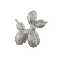 Figurka Dekoracyjna Home ESPRIT Srebrzysty Pies 26 x 12 x 26 cm