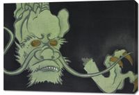Obraz 100x70cm Golden Eyed Monster, Sekka Japoński Vintage