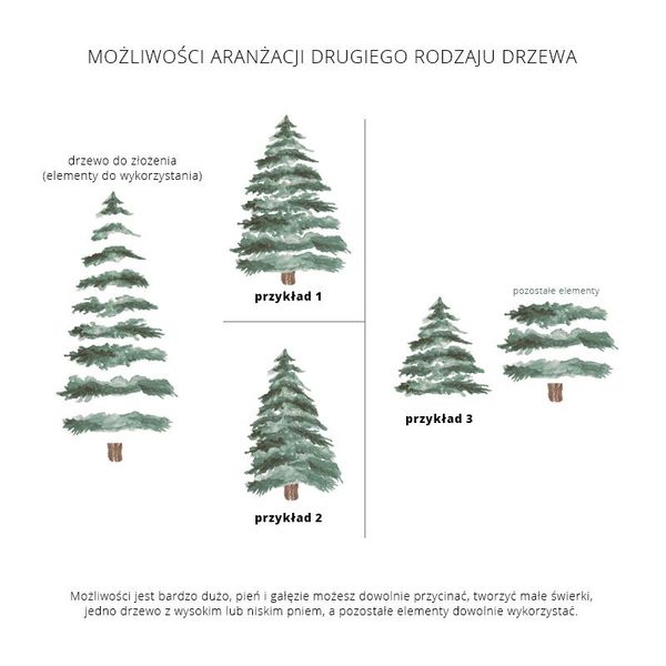 Naklejki Choinki / Świerki 2szt. DK313 zdjęcie 6