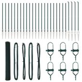 Ogrodzenie z słupkami Zielony 1.4 x 50 m Stal pokryta PCV