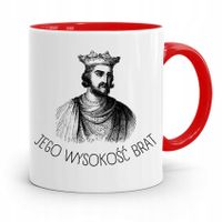 Kubek Czerwony Dla Brata Jego Wysokość Brat Z Nadrukiem Ze Zdjęciem