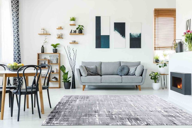 RUG/LU/TREX/LINES/GREY+WHITE/160x220 zdjęcie 2