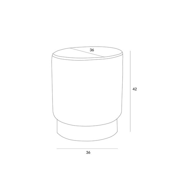 Pufa Souris Velvet L niebieska zdjęcie 4