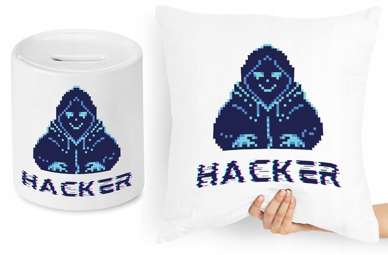 Dla Informatyka Zestaw Poduszka + Skarbonka Z Nadrukiem Ze Zdjęciem zdjęcie 1