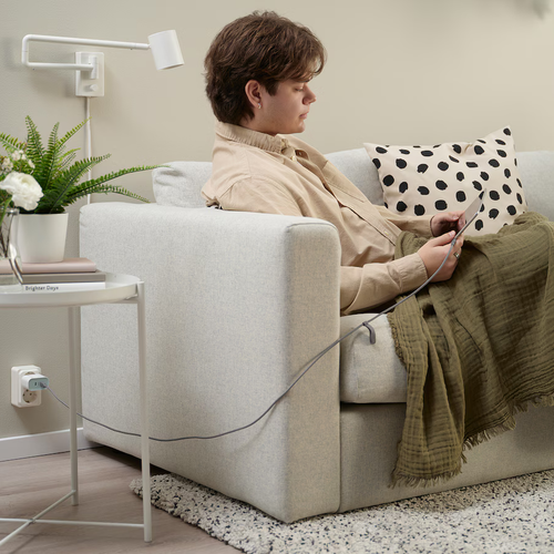 Kabel przewód USB-C Lightning MFi 3A 1,5m 480Mb/s szybki szary LILLHULT na Arena.pl