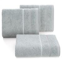 Ręcznik frotte z bordiurą SUZI 50X90 jasnoszary