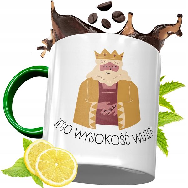 Kubek Zielony Dla Wujka Idealny Prezent Z Nadrukiem Ze Zdjęciem zdjęcie 1