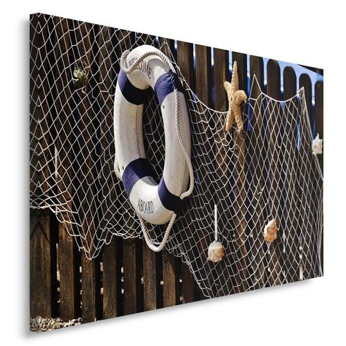 Obraz na płótnie - Canvas, Portowy płot 70x50 na Arena.pl