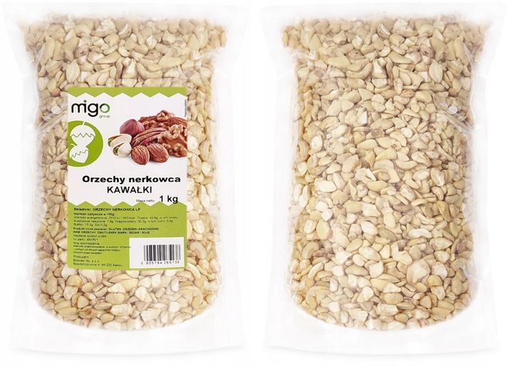 Orzechy Nerkowca KAWAŁKI, Nerkowce- 1kg- MIGOgroup zdjęcie 2