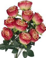 RÓŻA RÓŻE W BUKIECIE SZTUCZNE KWIATY JAK ŻYWE 50 CM DUŻY BUKIET GĘSTY