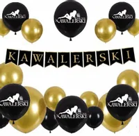 BALONY zestaw dekoracji BANER WIECZÓR KAWALERSKI