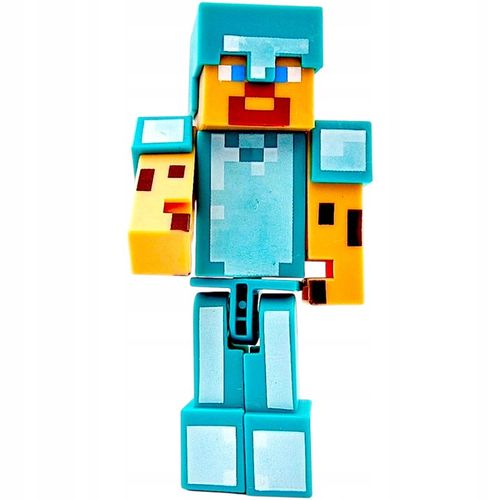MINECRAFT FIGURKI ZOMBIE DIAMENTOWY STEVE ZESTAW 9w1 PISTOLET AKCESORIA na Arena.pl