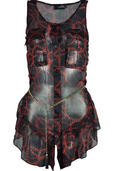 Zwiewna szyfonowa bluzka - 34 / XS zdjęcie 3