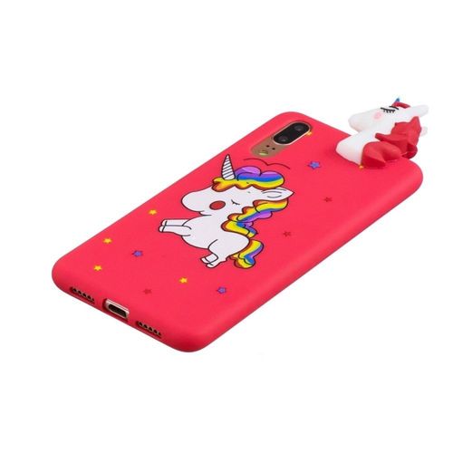 Etui 3D Huawei P20 Czerwony Jednorożec na Arena.pl