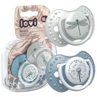 LOVI Smoczek silikonowy dynamiczny 18m+ 2 szt Botanic Boy