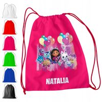 WOREK PLECAK SPORTOWY NA WF DLA DZIECI - KOCI DOMEK GABI + IMIĘ! GABBY DOLL