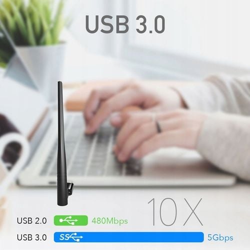 Karta Sieciowa zewnętrzna USB 3.0 Cudy Wu1400 adapter WiFi do laptopa 5 GHz na Arena.pl