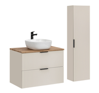 Zestaw Mebli Łazienkowyc Szafka/ Blat/ Umywalka/ Wysoka Kaszmir ADI CMD