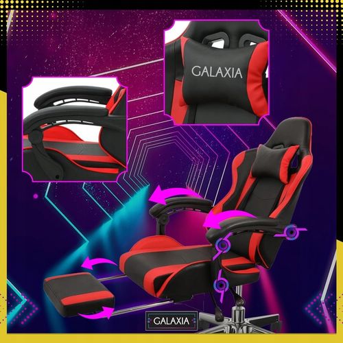 FOTEL GAMINGOWY BIUROWY Obrotowy Z Podnóżkiem Kubełkowy Krzesło Gamingowe na Arena.pl