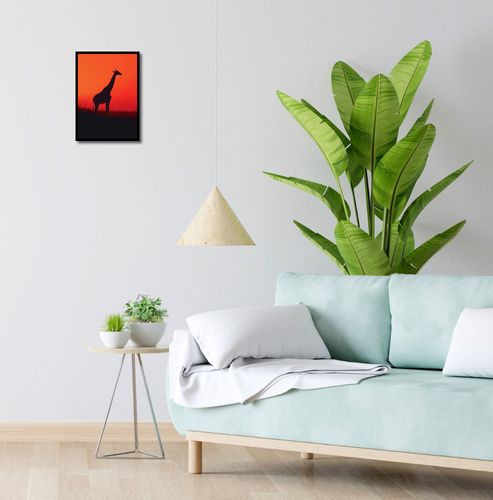 Plakat 25x35cm Żyrafa w Czerni na Arena.pl
