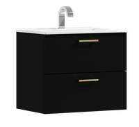 Szafka łazienkowa wisząca LUNA 80 czarny z umywalką Alto (W7)