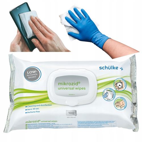 CHUSTECZKI DO DEZYNFEKCJI POWIERZCHNI MIKROZID 100SZT 20x20CM dezynfekcja na Arena.pl