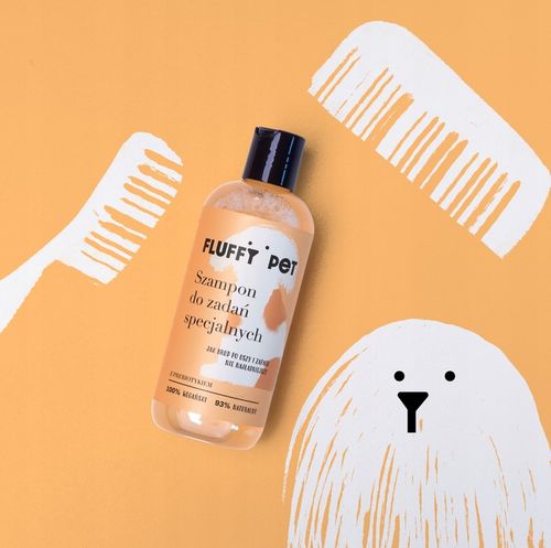 SZAMPON dla psów do zadań SPECJALNYCH FluffyPet 300ml HIPOALERGICZNY WEGAN na Arena.pl