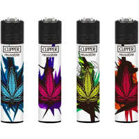 box - 48 x zapalniczka clipper - artistic leaves