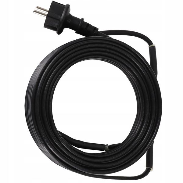 KABEL GRZEWCZY PRZEWÓD GRZEJNY Z TERMOSTATEM do rur rynny dachu 16W/m | 5M zdjęcie 12