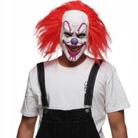 Maska klauna klaun na twarz Halloween straszna kostium przebranie