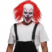 Maska klauna klaun na twarz Halloween straszna kostium przebranie