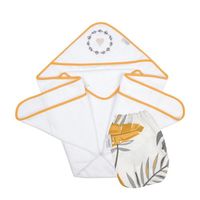 Okrycie kąpielowe z myjką muślinową N003 TROPICS 100x100*