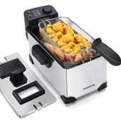 Frytkownica Olejowa Stalowa Mocna 3 l 2200w srebrny Aigostar