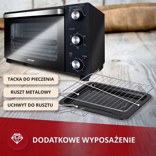 Piekarnik mini elektryczny z termoobiegiem 22 l MPM MPE-14/T na Arena.pl