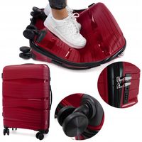 ŚREDNIA WALIZKA PODRÓŻNA XL POLIPROPYLEN RGL BAGAŻ PODWÓJNE KÓŁKA OBROTOWE