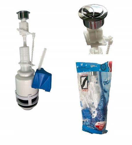 ZAWÓR SPUSTOWY DO SPŁUCZKI WC DWUFUNKCYJNY 3/6 + PRZYCISK - UNIWERSALNY na Arena.pl